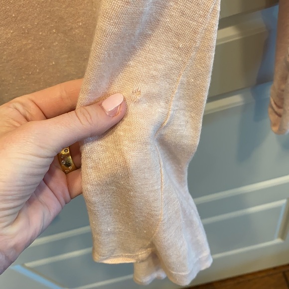 Vince 3/4 Sleeve Linen T-Shirt - Picture 6 of 9